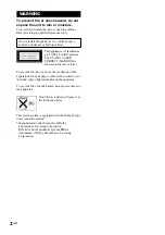 Предварительный просмотр 2 страницы Sony LBT-XG500 - Compact Hi-fi Stereo System Operating Instructions Manual