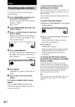 Preview for 12 page of Sony LBT-XG500 - Compact Hi-fi Stereo System Operating Instructions Manual