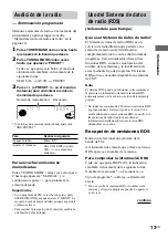 Preview for 73 page of Sony LBT-XG500 - Compact Hi-fi Stereo System Operating Instructions Manual