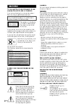 Preview for 2 page of Sony LBT-XGR6 - Compact Hi-fi Stereo System Operating Instructions Manual