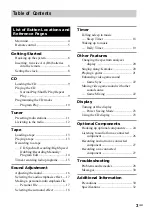 Preview for 3 page of Sony LBT-XGR6 - Compact Hi-fi Stereo System Operating Instructions Manual