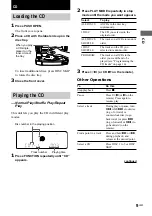 Предварительный просмотр 9 страницы Sony LBT-XGR6 - Compact Hi-fi Stereo System Operating Instructions Manual