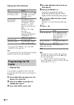 Preview for 10 page of Sony LBT-XGR6 - Compact Hi-fi Stereo System Operating Instructions Manual