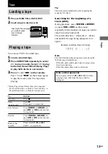 Preview for 13 page of Sony LBT-XGR6 - Compact Hi-fi Stereo System Operating Instructions Manual