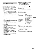 Preview for 19 page of Sony LBT-XGR6 - Compact Hi-fi Stereo System Operating Instructions Manual