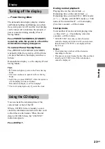 Preview for 23 page of Sony LBT-XGR6 - Compact Hi-fi Stereo System Operating Instructions Manual