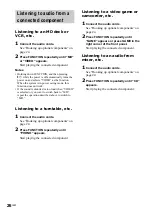 Preview for 26 page of Sony LBT-XGR6 - Compact Hi-fi Stereo System Operating Instructions Manual