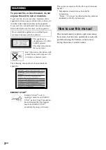 Preview for 2 page of Sony LBT-XGR99AV Operating Instructions Manual