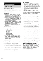 Preview for 34 page of Sony LBT-XGR99AV Operating Instructions Manual