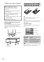 Предварительный просмотр 8 страницы Sony LBT-XGV10AV Operating Manual