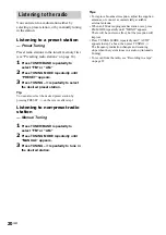 Предварительный просмотр 20 страницы Sony LBT-XGV6 Operating Instructions Manual