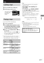 Предварительный просмотр 21 страницы Sony LBT-XGV6 Operating Instructions Manual