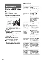 Предварительный просмотр 20 страницы Sony LBT-ZTX7 - Compact Hi-fi Stereo System Operating Instructions Manual