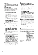 Preview for 40 page of Sony LBT-ZTX7 - Compact Hi-fi Stereo System Operating Instructions Manual