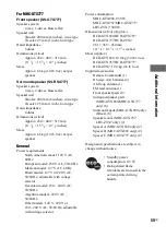 Preview for 55 page of Sony LBT-ZTX7 - Compact Hi-fi Stereo System Operating Instructions Manual