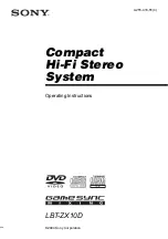 Sony LBT-ZX10D Operating Instructions Manual предпросмотр