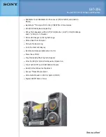 Preview for 1 page of Sony LBT-ZX6 Specifications