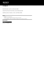 Предварительный просмотр 1 страницы Sony LCS-BBH Specifications