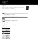 Sony LCS-CS1 Specification Sheet preview