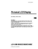 Sony LDI-50B Operating Instructions Manual preview