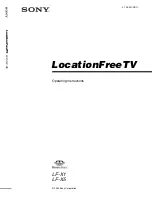 Предварительный просмотр 1 страницы Sony LF-X1, LF-X5 Operating Instructions Manual