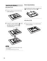 Предварительный просмотр 24 страницы Sony LF-X1, LF-X5 Operating Instructions Manual