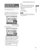 Предварительный просмотр 69 страницы Sony LF-X1, LF-X5 Operating Instructions Manual