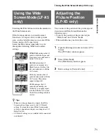 Предварительный просмотр 71 страницы Sony LF-X1, LF-X5 Operating Instructions Manual