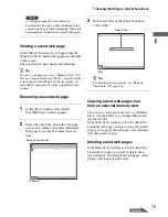 Предварительный просмотр 79 страницы Sony LF-X1, LF-X5 Operating Instructions Manual