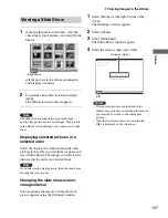 Предварительный просмотр 107 страницы Sony LF-X1, LF-X5 Operating Instructions Manual