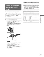 Предварительный просмотр 119 страницы Sony LF-X1, LF-X5 Operating Instructions Manual