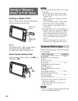 Предварительный просмотр 122 страницы Sony LF-X1, LF-X5 Operating Instructions Manual