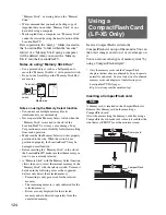 Предварительный просмотр 124 страницы Sony LF-X1, LF-X5 Operating Instructions Manual