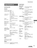 Предварительный просмотр 151 страницы Sony LF-X1, LF-X5 Operating Instructions Manual