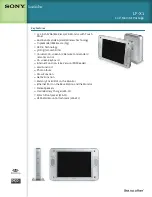 Предварительный просмотр 1 страницы Sony LF-X1, LF-X5 Specifications