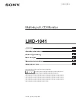 Sony LMD-1041 Operating Instructions Manual preview