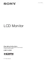 Предварительный просмотр 1 страницы Sony LMD-1510W Operating Instructions Manual