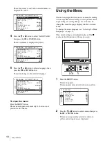 Preview for 16 page of Sony LMD-1510W Operating Instructions Manual