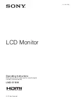 Sony LMD-2110W Operating Instructions Manual предпросмотр