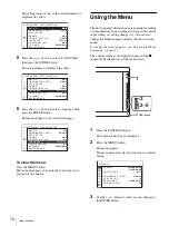 Preview for 74 page of Sony LMD-2451MT Instructions For Use Manual