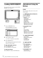 Preview for 76 page of Sony LMD-2451MT Instructions For Use Manual