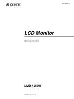 Sony LMD-4250W Operating Instructions Manual preview