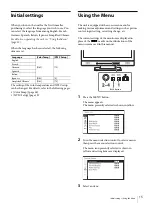 Preview for 15 page of Sony lmd-b170 Operating Instructions Manual