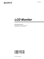 Sony LMD1751WCC Operating Instructions Manual предпросмотр