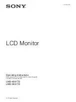 Sony LMD2451TDPAC2 Operating Instructions Manual предпросмотр