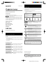 Preview for 1 page of Sony LMP-Q120 Operating Instructions