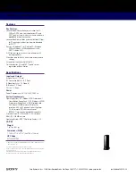 Preview for 2 page of Sony LocationFree LF-PK1 Specifications