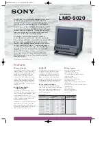 Preview for 1 page of Sony LUMA LMD-9020 Features & Specifications