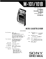 Sony M-101 Service Manual предпросмотр