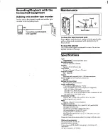 Preview for 4 page of Sony M-417 Operating Instructions